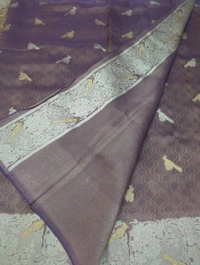 Pure Kanchi Brocade Weaving  - Light Wisteria