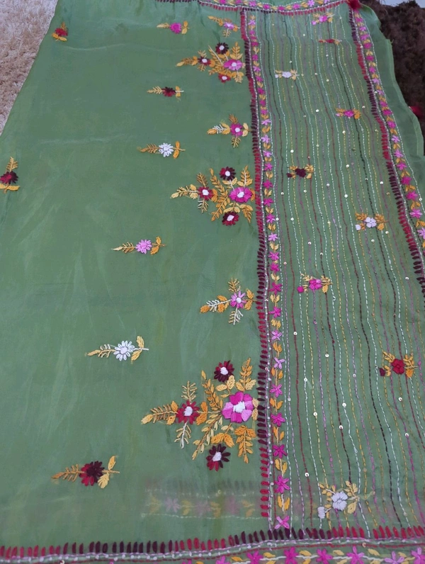 Pure Tusser Crush  - green