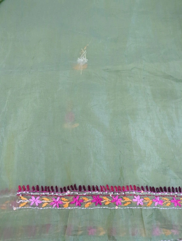 Pure Tusser Crush  - green