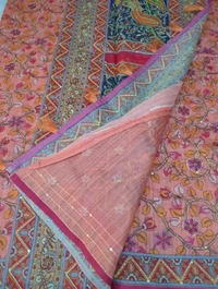 Chanderi Tusser  - Tickle Me Pink