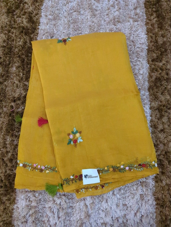 Tusser Crush Handwork  - Gold