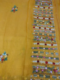 Tusser Crush Handwork  - Gold