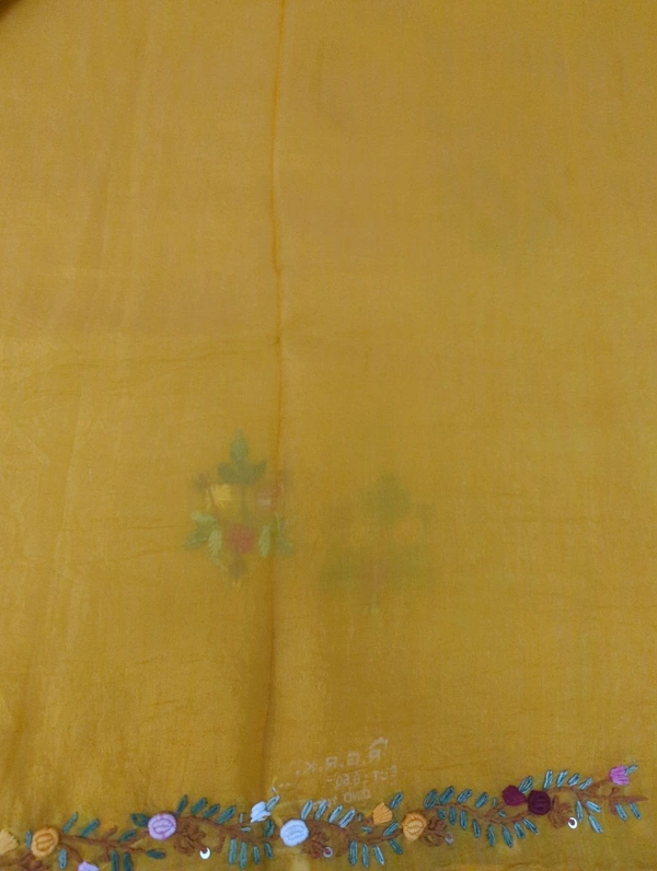 Tusser Crush Handwork  - Gold