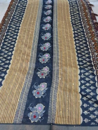 Soft Chanderi Kantha Work - Morocco Brown