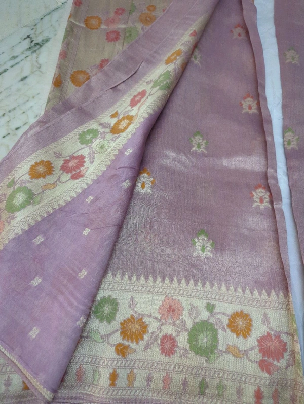 Pure Tissue Tusser Weaving  - Thistle