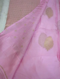 Pure Kota Mushru  - Pink Lace