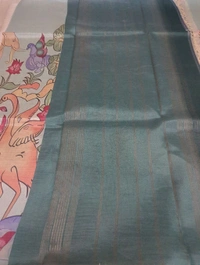 Pure Handloom Mangalagiri Pattu - Teal