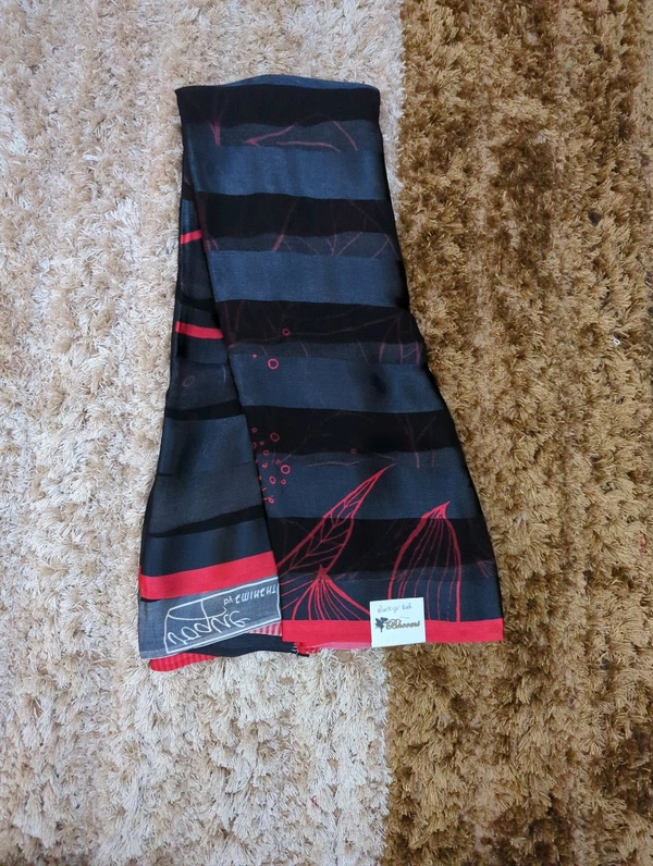 Pure Chiffon  - Black and red