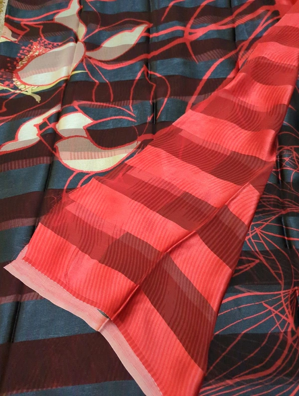 Pure Chiffon  - Black and red