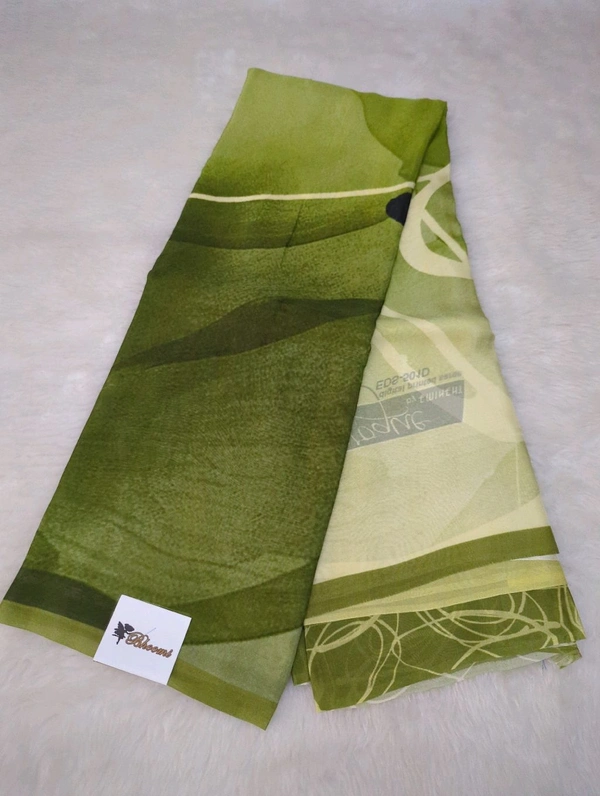 Pure Crepe With Digital  - green