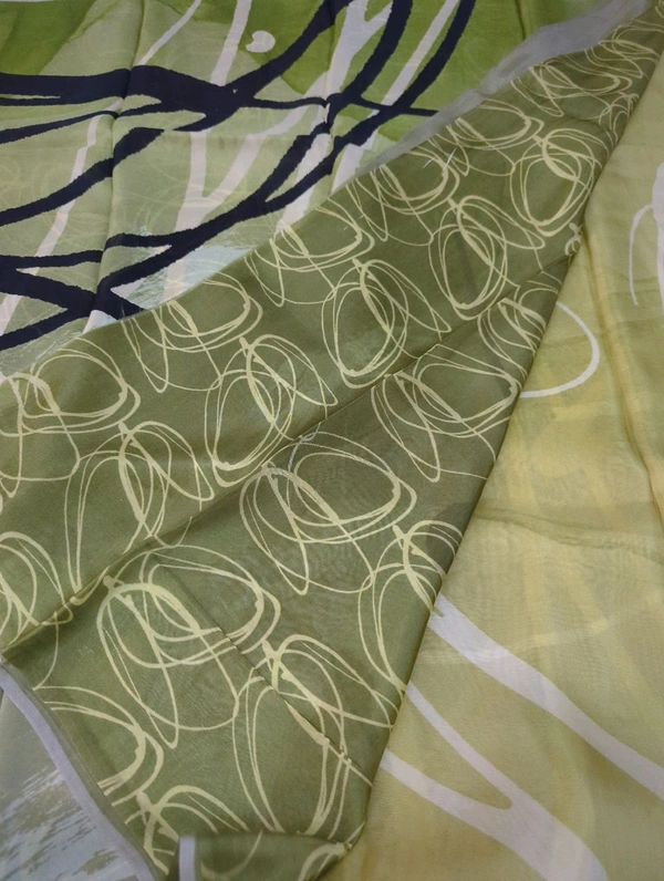 Pure Crepe With Digital  - green