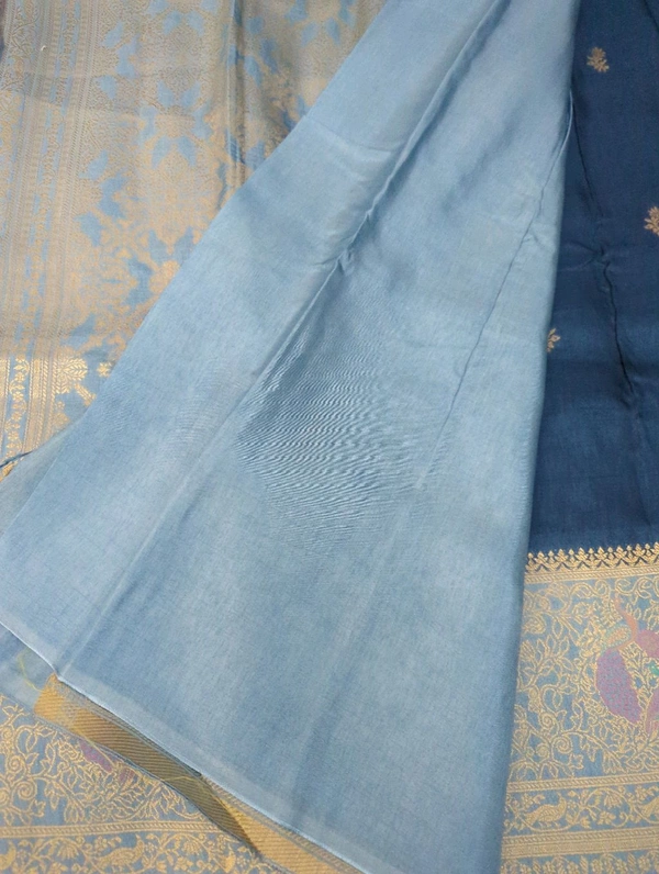 Pure Kanchi Dola Premium  - sky blue