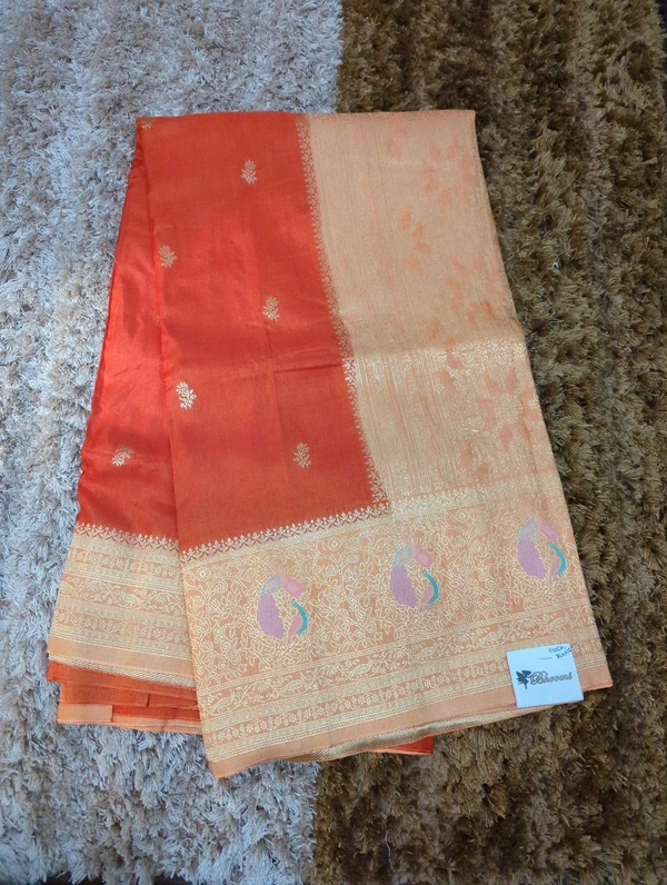 Pure Kanchi Dola Premium  - Peach Orange
