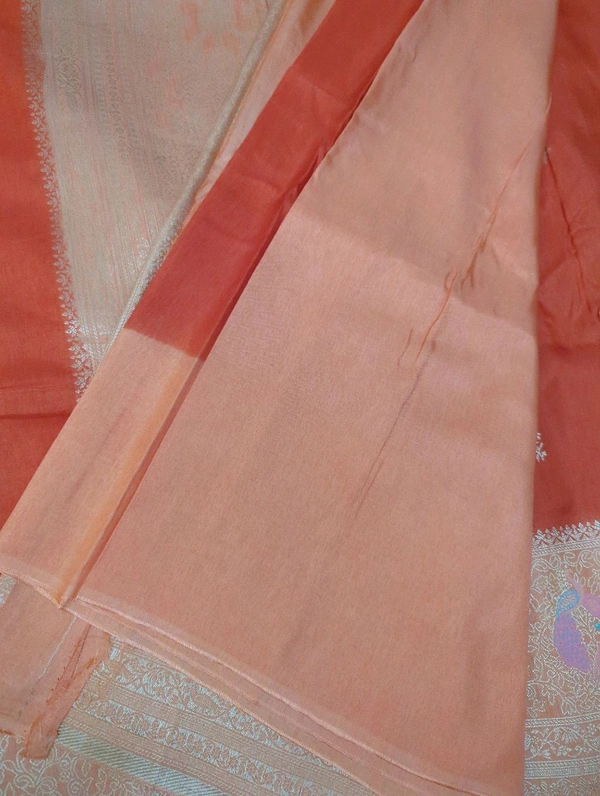 Pure Kanchi Dola Premium  - Peach Orange