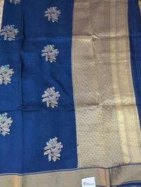 Pure Kanchi Dola Premium  - Navy Blue