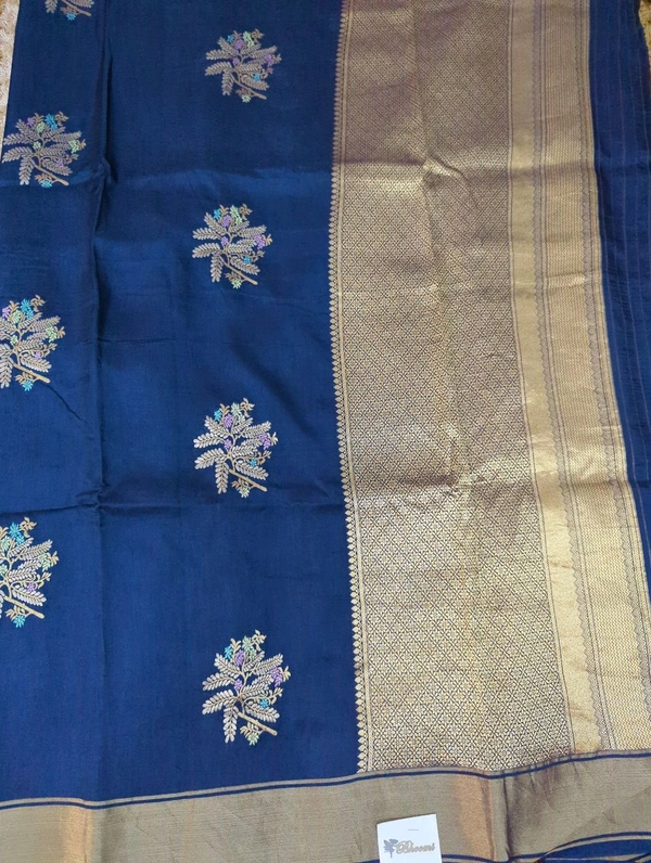 Pure Kanchi Dola Premium  - Navy Blue