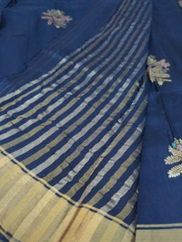 Pure Kanchi Dola Premium  - Navy Blue
