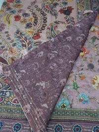 Chanderi Tusser  - Thistle