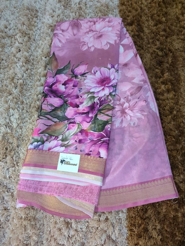 Pure Crepe With Digital  - Lavender Rose