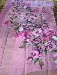 Pure Crepe With Digital  - Lavender Rose