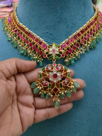 Premium Jadua Kundan Neck Set - Vz