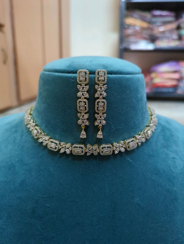 Premium Gold Copy Cz Neck Set  - Vz