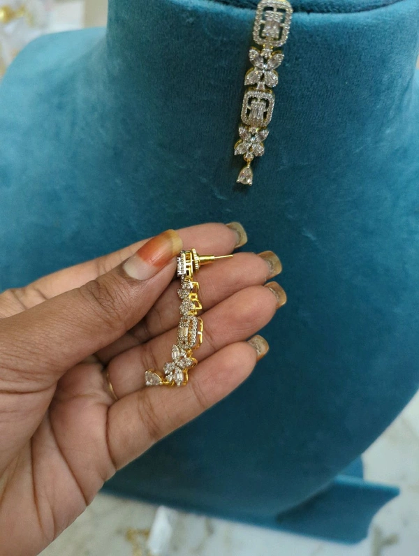 Premium Gold Copy Cz Neck Set  - Vz