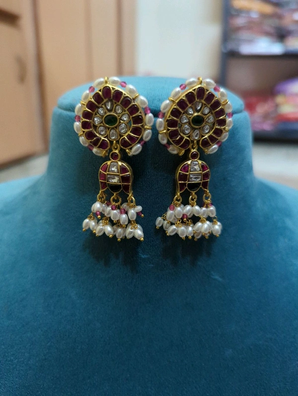 Jadua Kundan Designer Earrings  - Vz