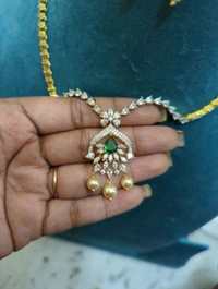 Diamond Copy Neck Set  - Vz, green