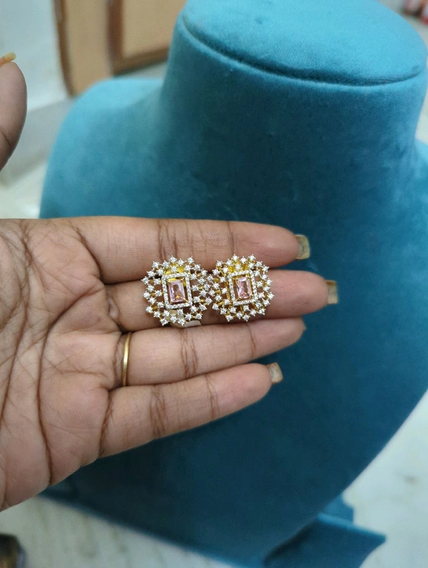 Diamond Copy Stud's  - Pink, Vz