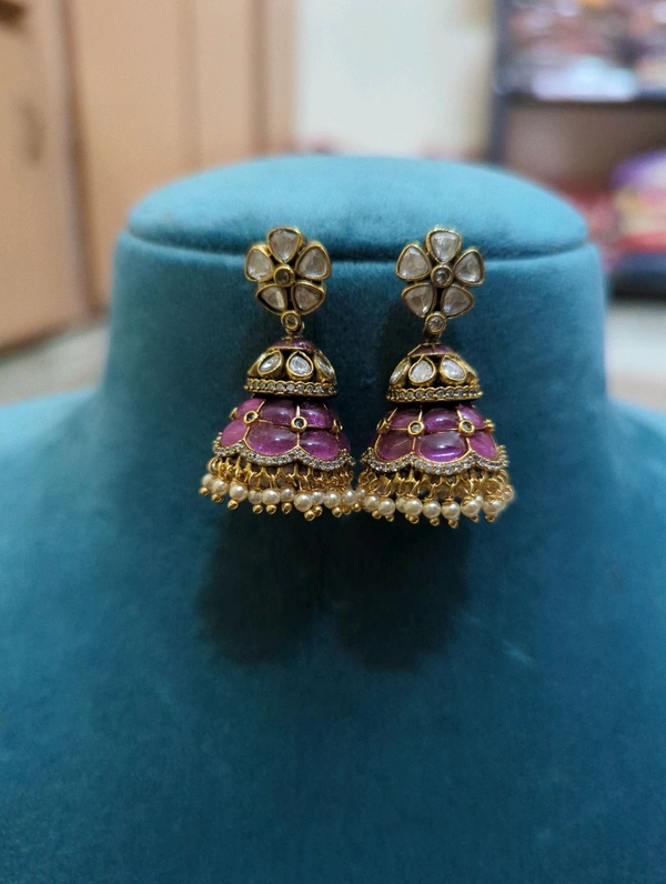 Latest Designer Mossonite Jumkies  - Vz, Fuchsia Pink