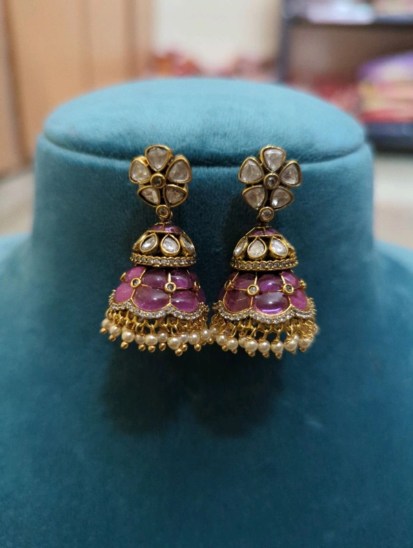 Latest Designer Mossonite Jumkies  - Vz, Fuchsia Pink