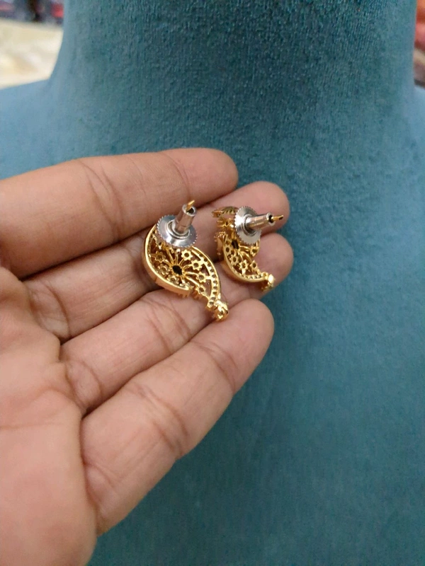 Cz Premium Diamond Copy Neck Set  - Vz, Blue