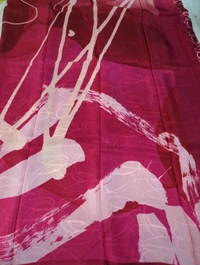 Pure Crepe With Digital  - Maroon