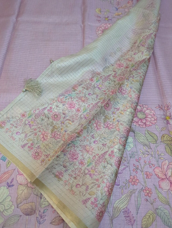 Soft Tusser Checks - Blue Chalk 3