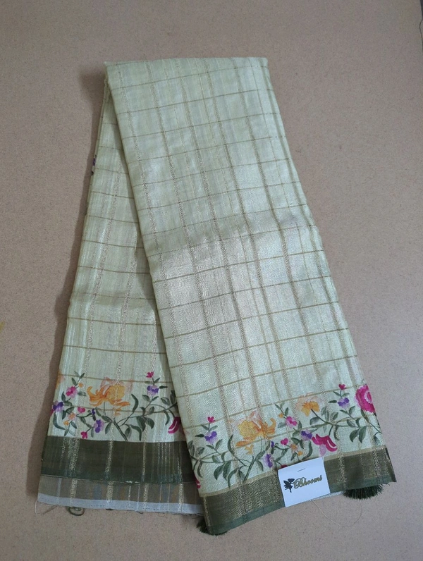 Tusser Checks Designer  - green