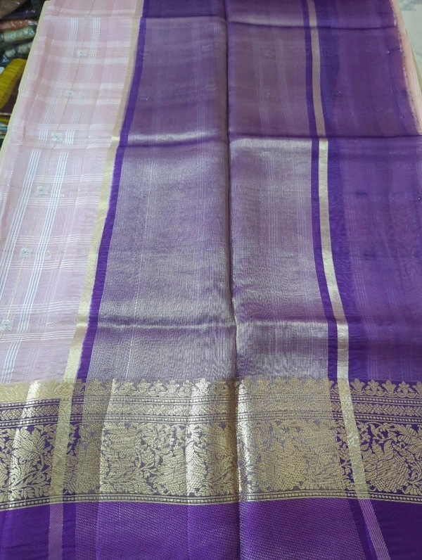 Pure Handloom Organza With Pure Raw Mango Blouse  - Seance