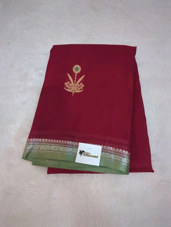 Pure Handloom Kora By Silk  - Spring Rain
