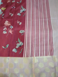 Very Soft Chiniya Tusser  - Bright Red