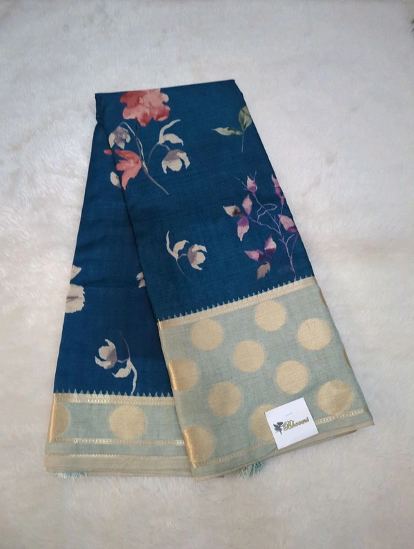 Very Soft Chiniya Tusser  - sky blue