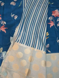 Very Soft Chiniya Tusser  - sky blue