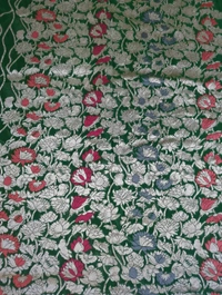 Pure Handloom Designer Georgette  - green