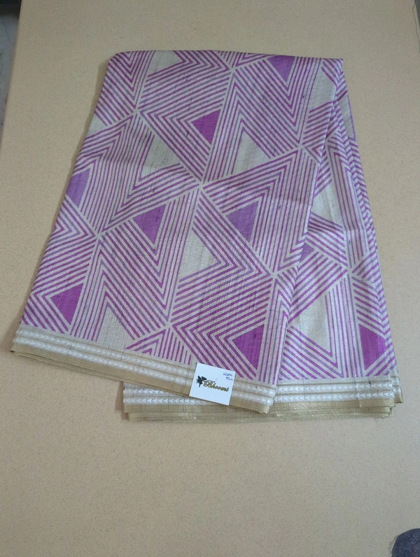 Designer Tussar  - Blush Pink