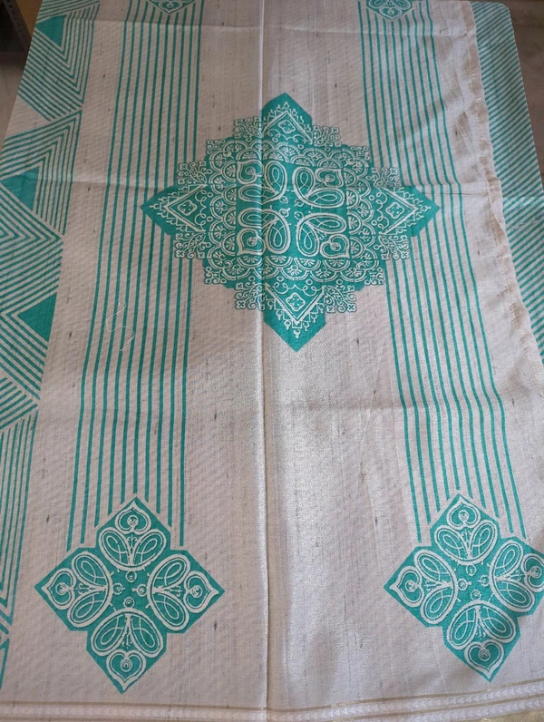 Designer Tussar  - Mint Green