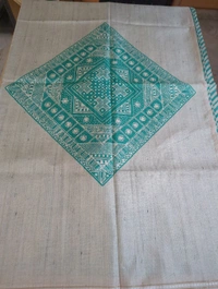 Designer Tussar  - Snowy Mint