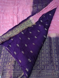 Pure Chiniya Bandini Designer - Pink Lace