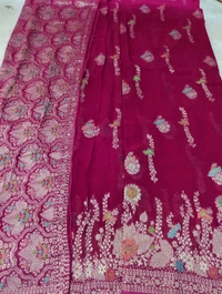 Pure Chiffon Designer  - pink