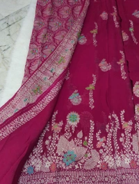 Pure Chiffon Designer  - pink
