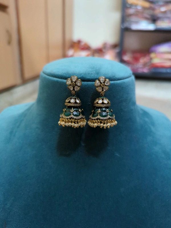 Latest Designer Mossonite Jumkies  - Vz, green