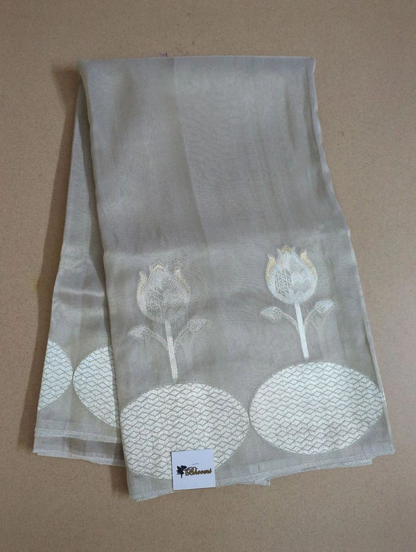 Pure Soft Musline Kora - Silver